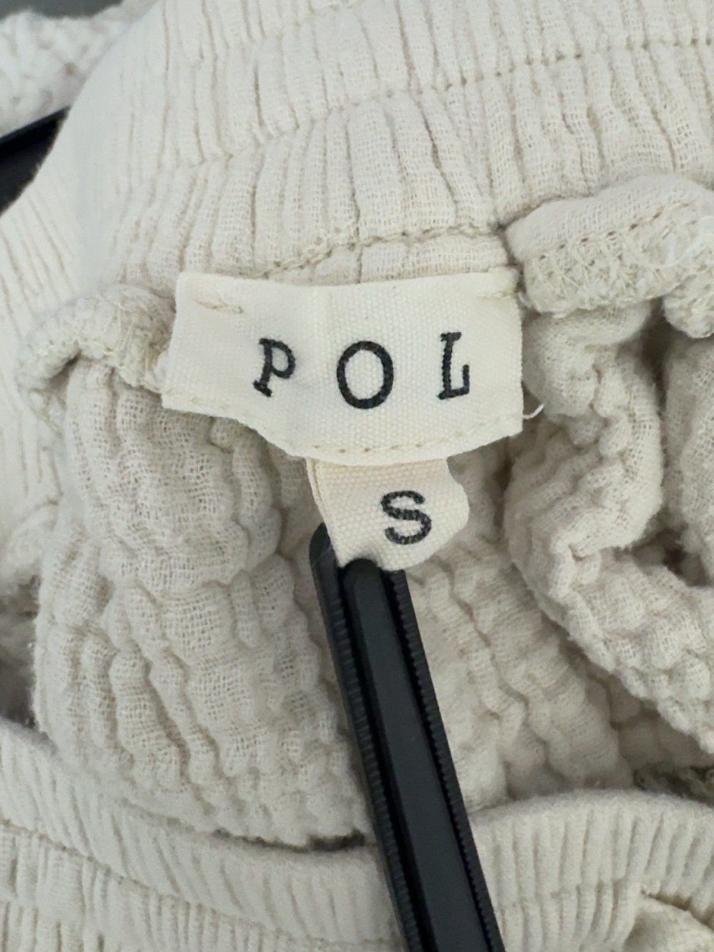 POL Crochet Patchwork Barrel Pants - Cream - Picture 6 of 7